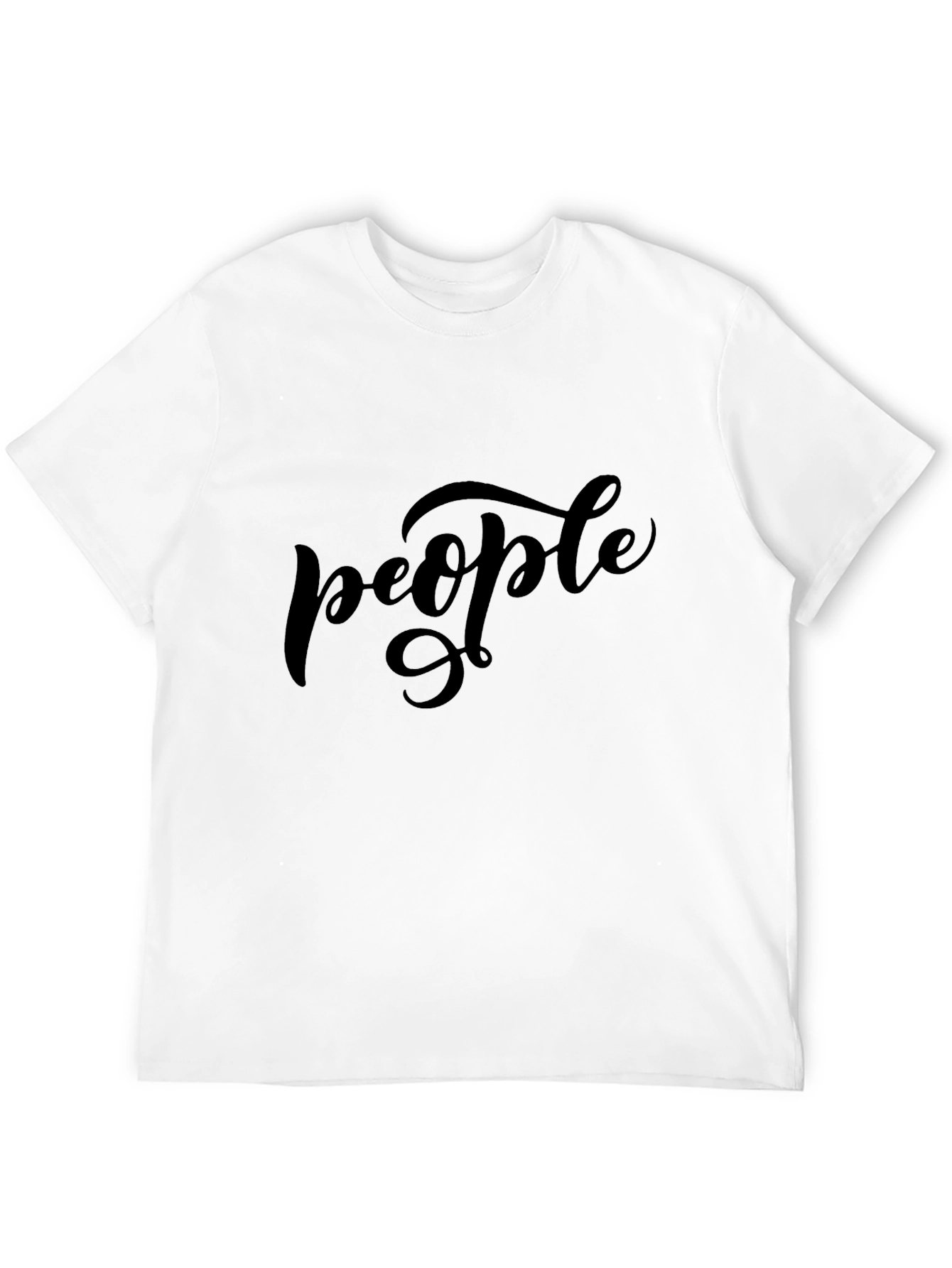 People Graphic Black T-Shirt Casual Wear