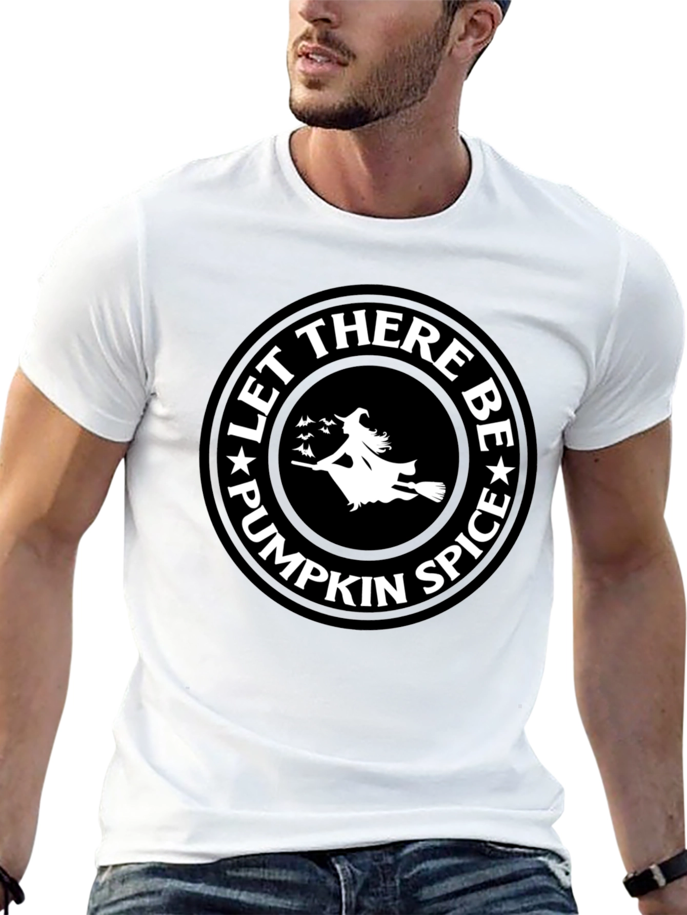 Let There Be Pumpkin Spice Black T-Shirt