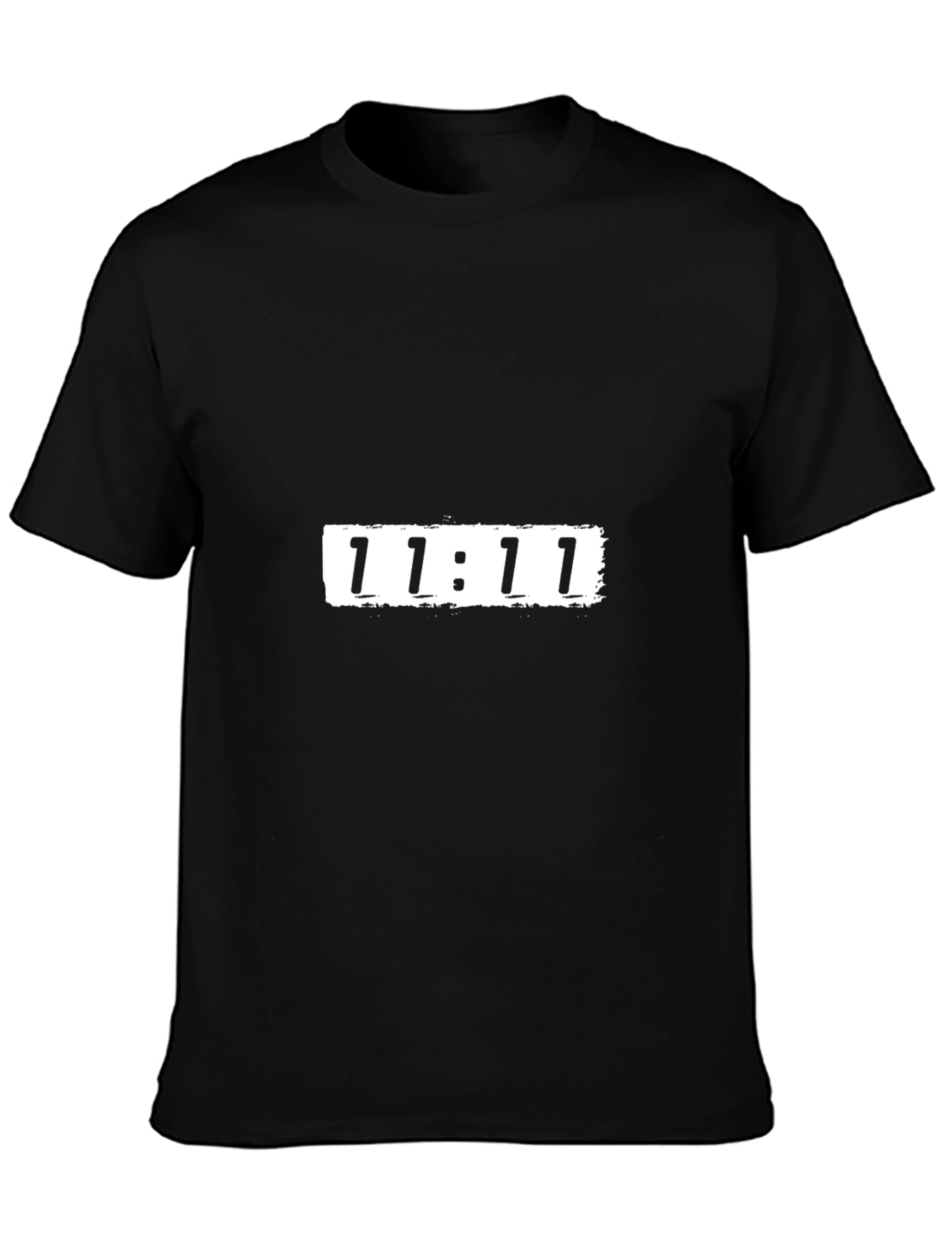 11:11 Graphic Tee - Trendy Black T-Shirt