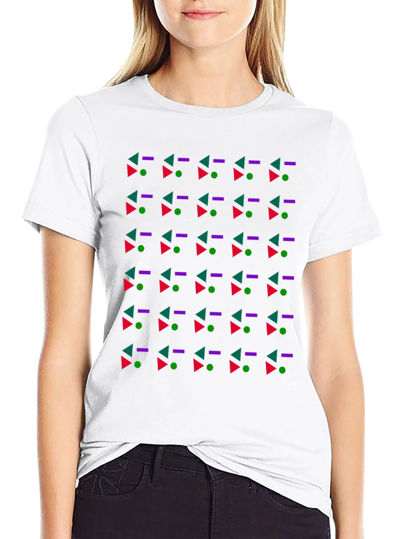 Geometric Pattern T-Shirt - Modern Abstract Design