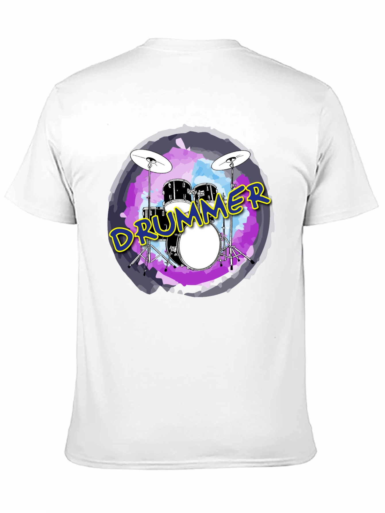 Drummer Graphic Black Crew Neck T-Shirt