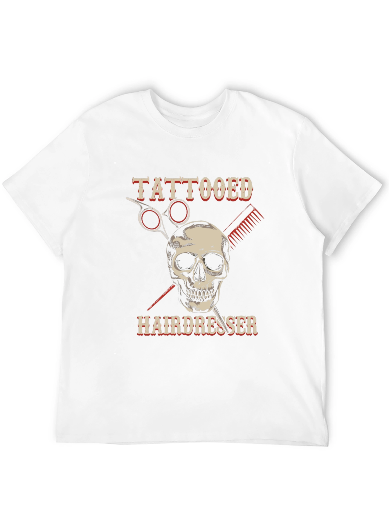 Tattooed Hairdresser T-Shirt - Skull Barber Tee
