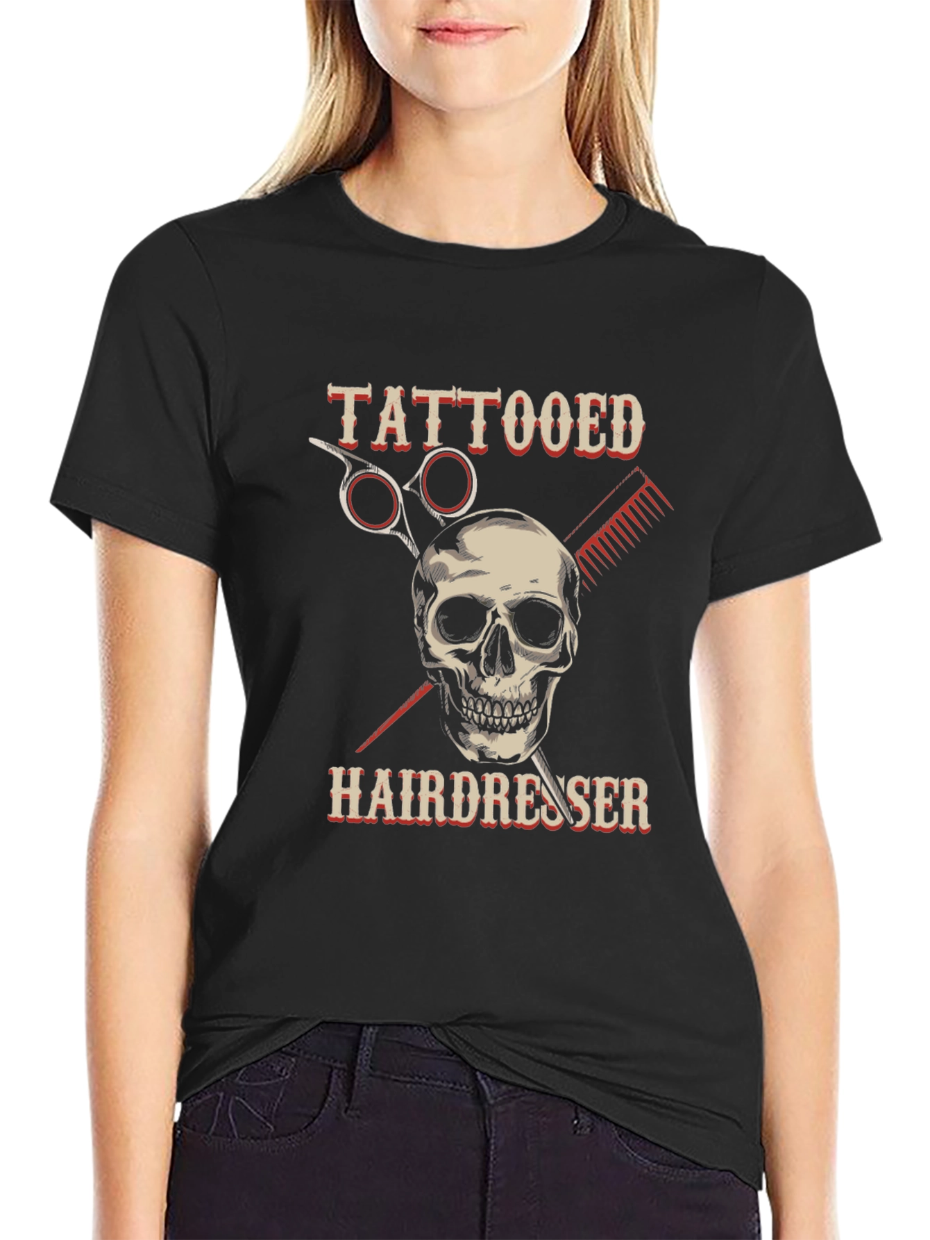 Tattooed Hairdresser T-Shirt - Skull Barber Tee