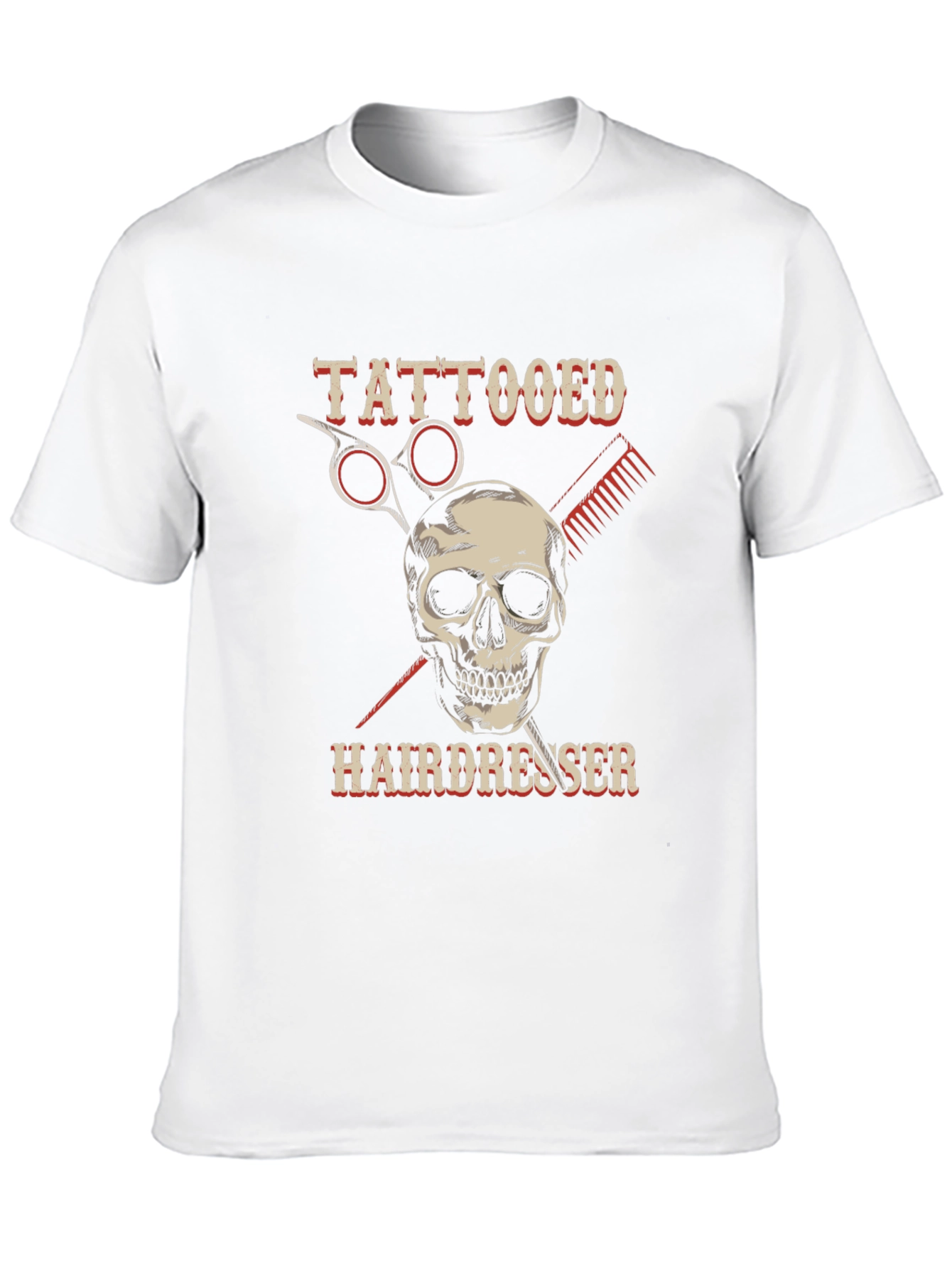 Tattooed Hairdresser T-Shirt - Skull Barber Tee