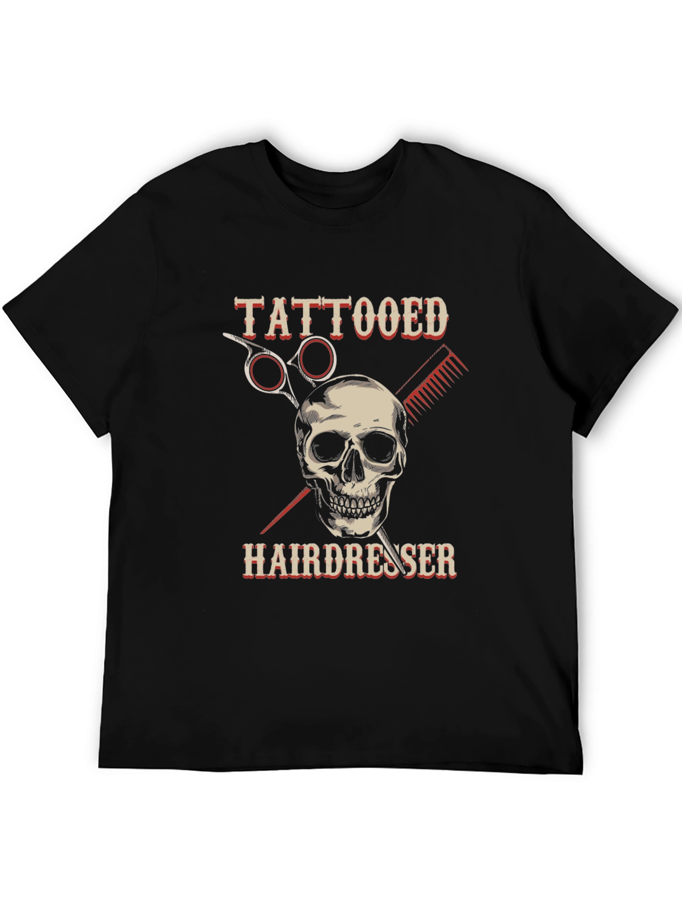 Tattooed Hairdresser T-Shirt - Skull Barber Tee
