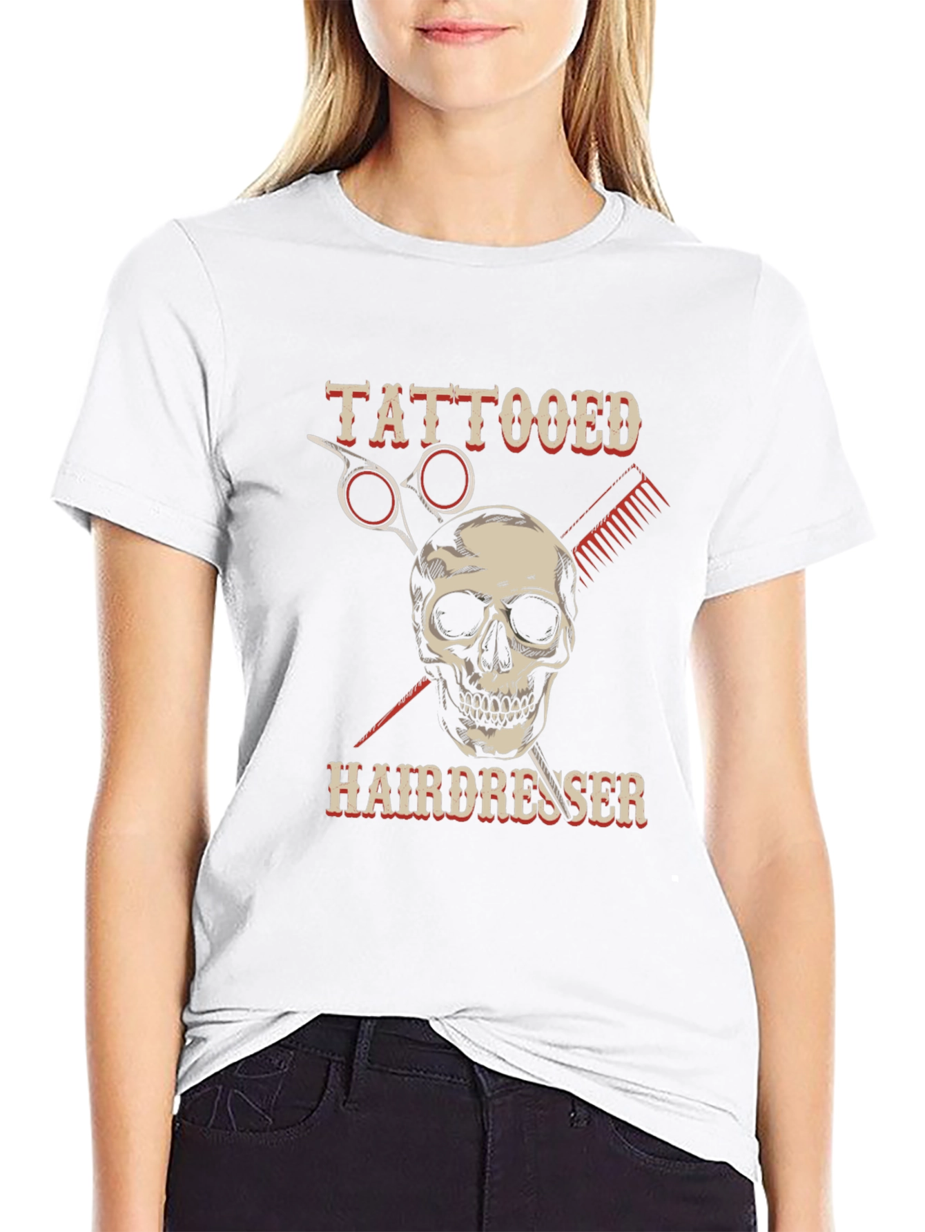 Tattooed Hairdresser T-Shirt - Skull Barber Tee