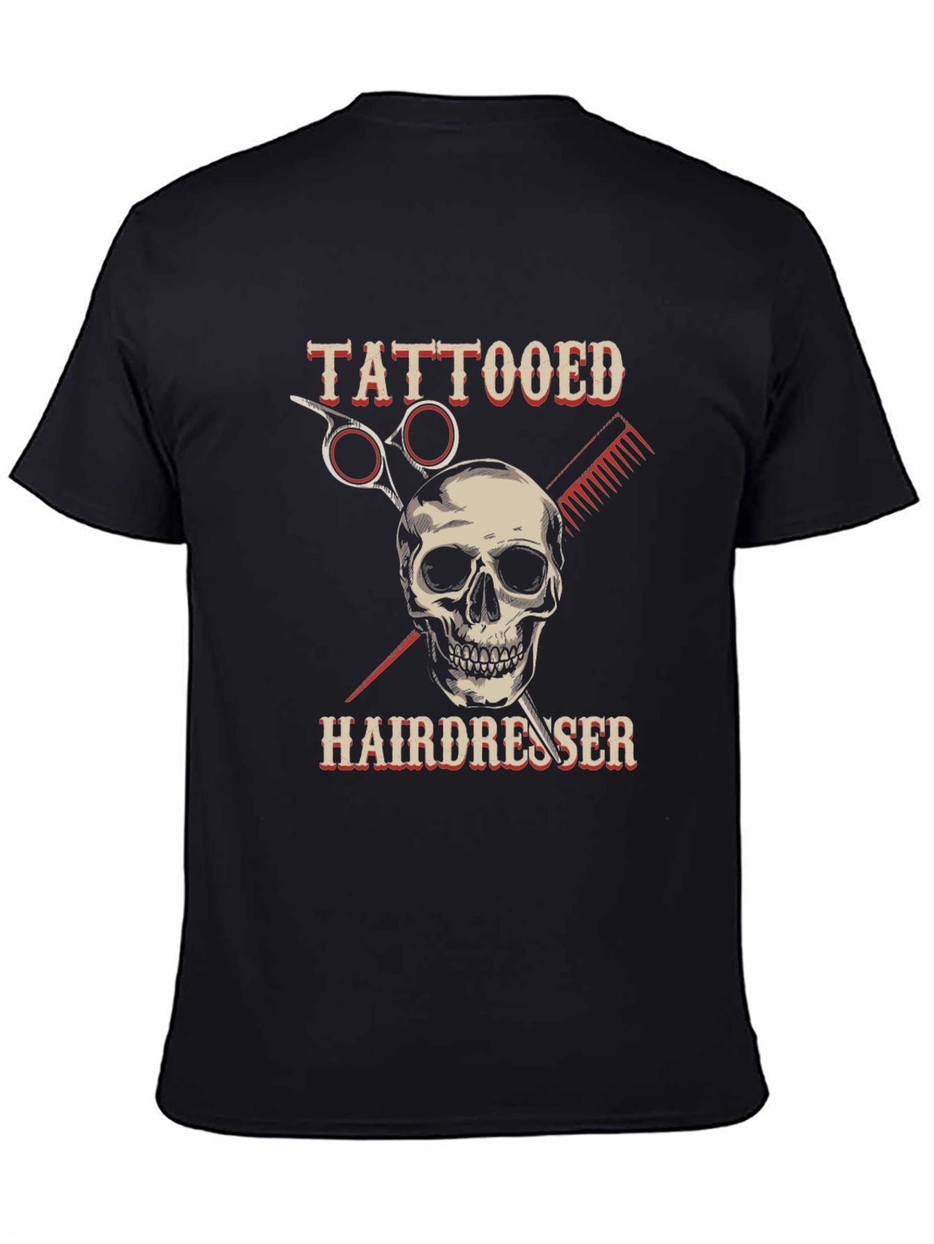 Tattooed Hairdresser T-Shirt - Skull Barber Tee