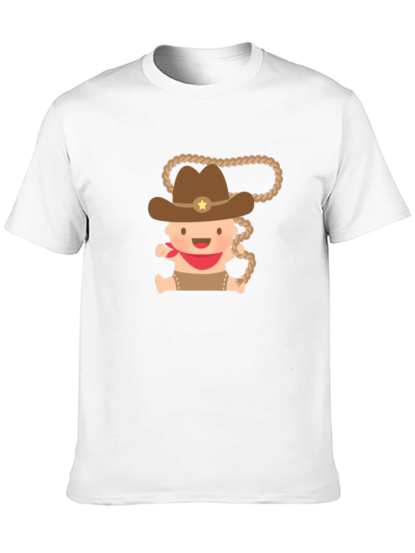 Cartoon Cowboy Baby T-Shirt - Black