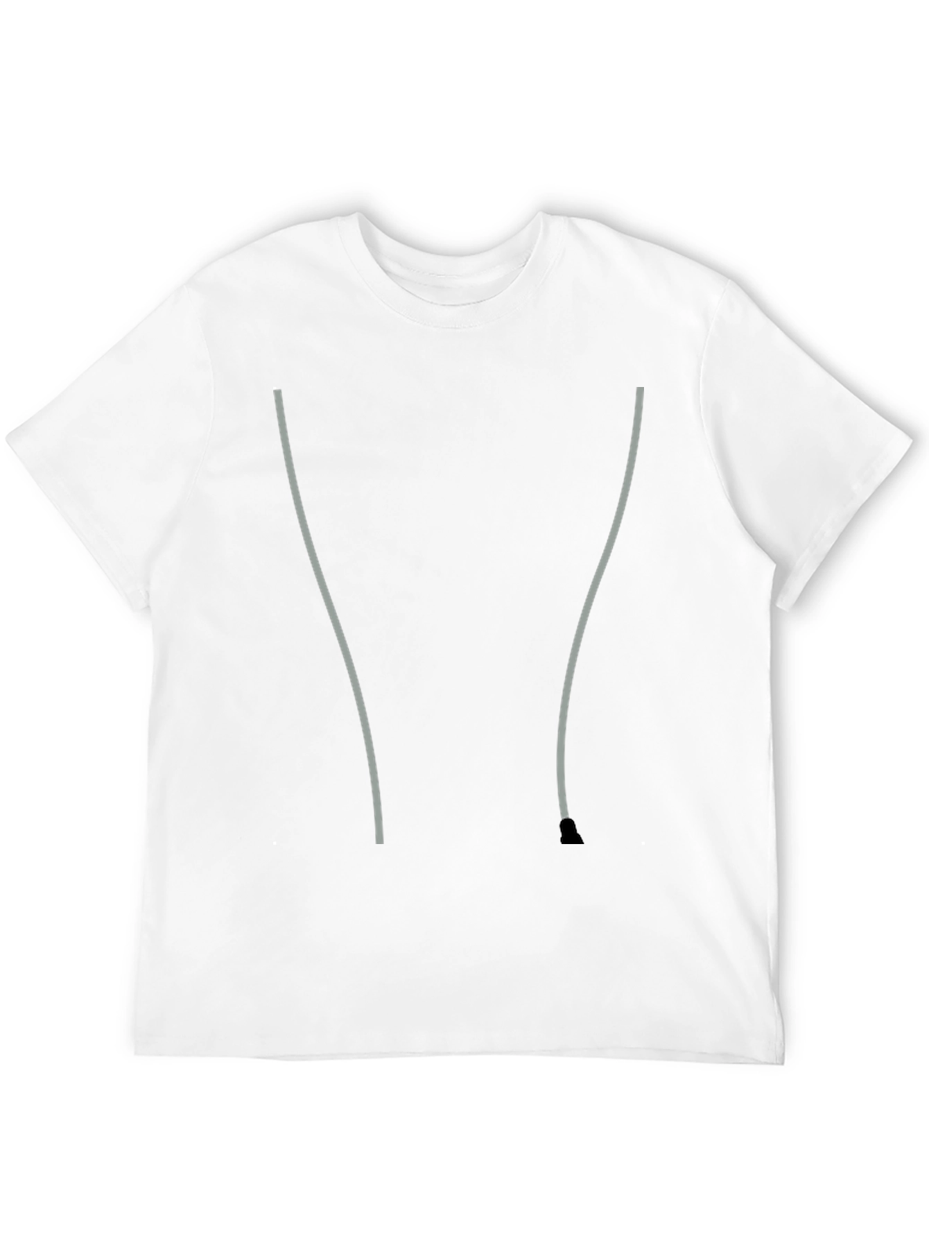 Mens Black T-Shirt - Stylish Accents Casual Comfort