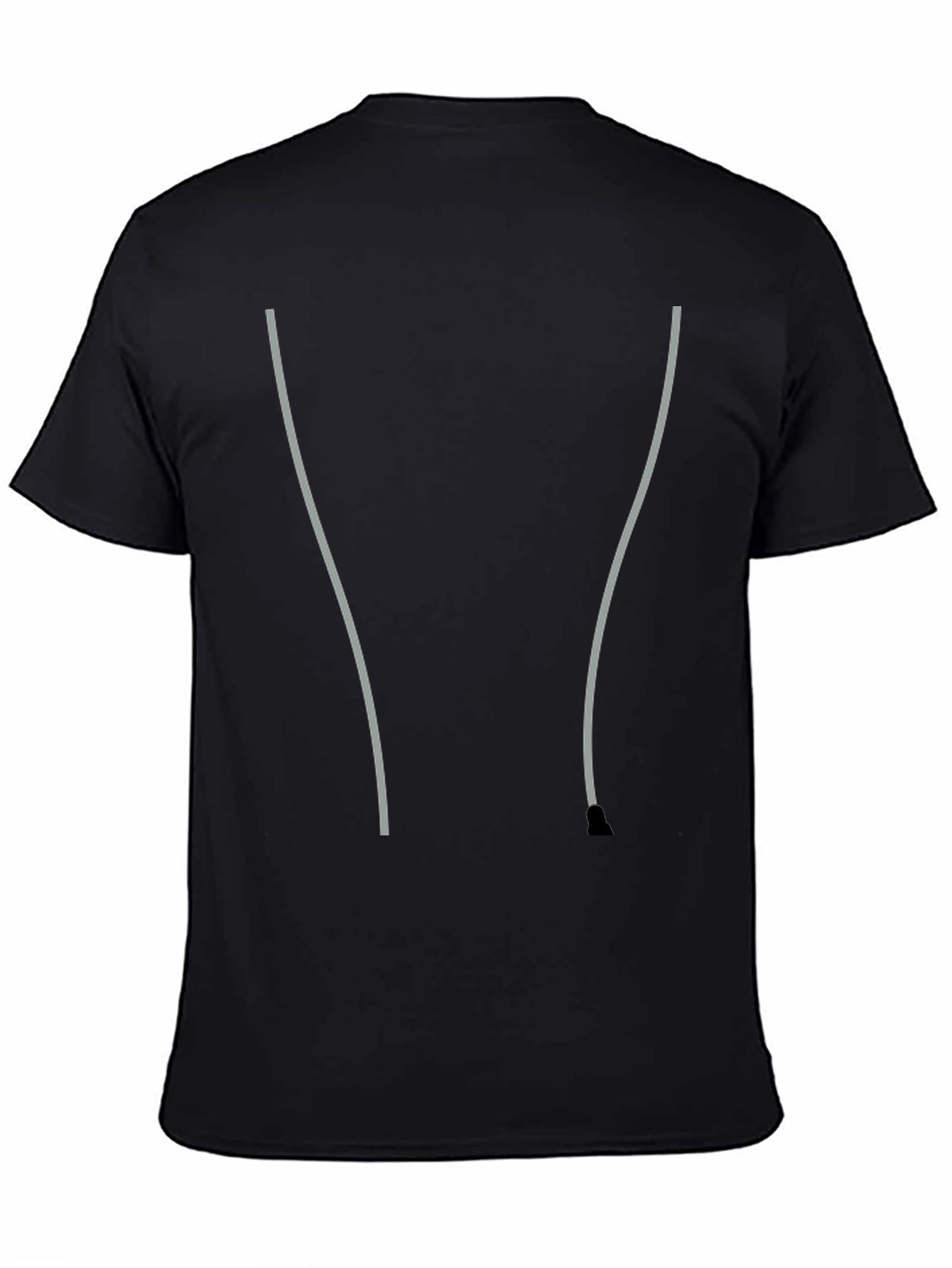 Mens Black T-Shirt - Stylish Accents Casual Comfort