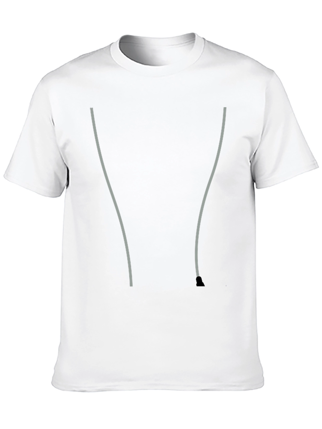 Mens Black T-Shirt - Stylish Accents Casual Comfort