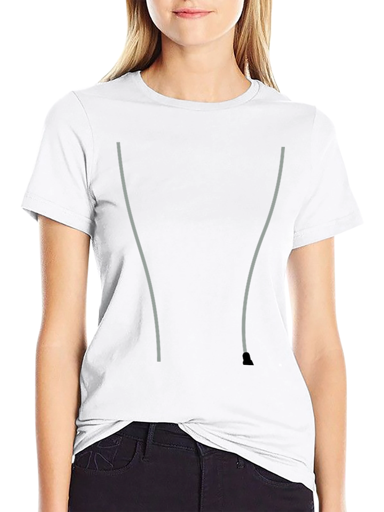 Mens Black T-Shirt - Stylish Accents Casual Comfort