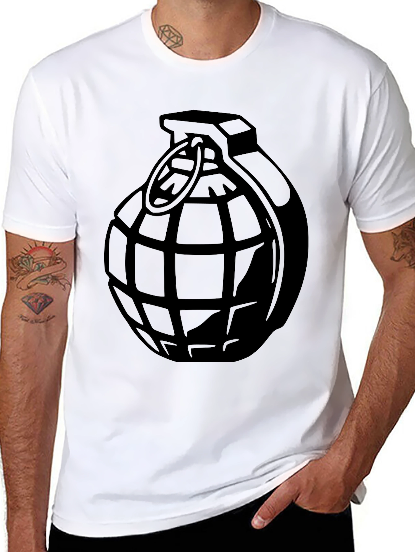 Grenade Graphic T-Shirt - Bold Statement Tee