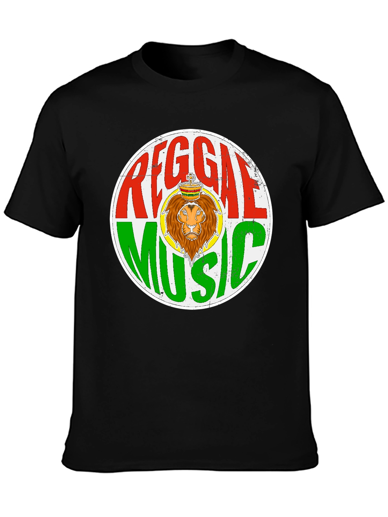 Reggae Music Lion Graphic T-Shirt