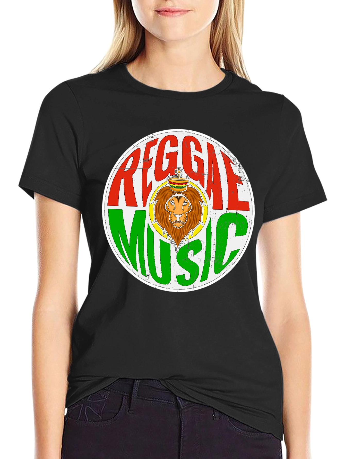 Reggae Music Lion Graphic T-Shirt
