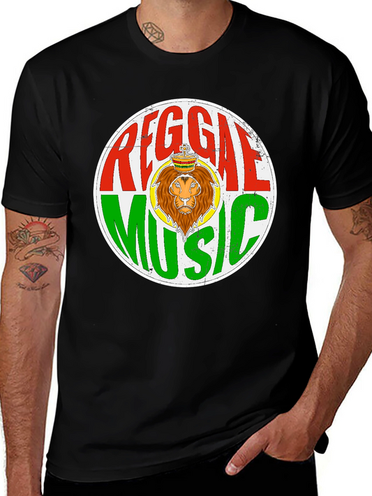 Reggae Music Lion Graphic T-Shirt