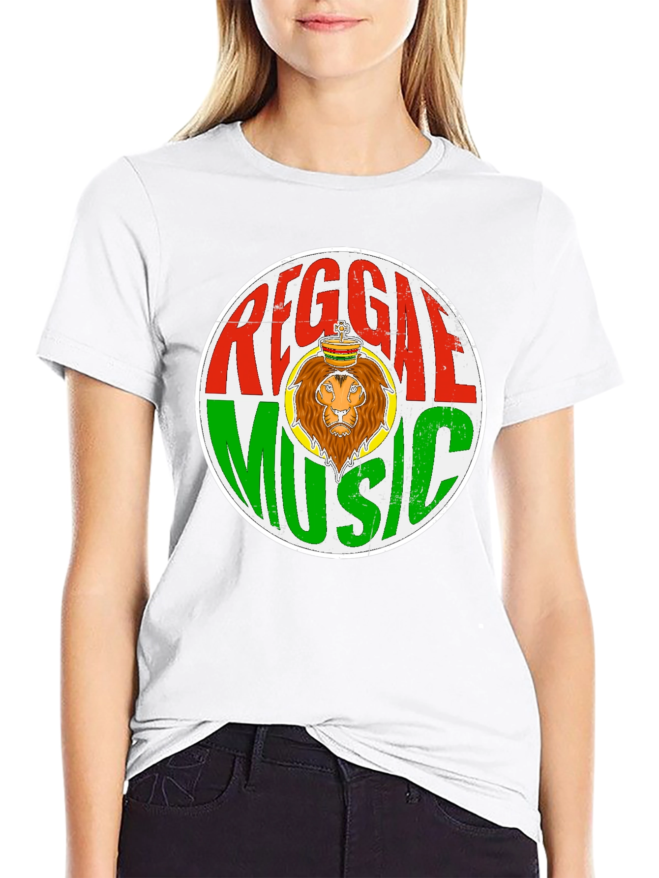 Reggae Music Lion Graphic T-Shirt