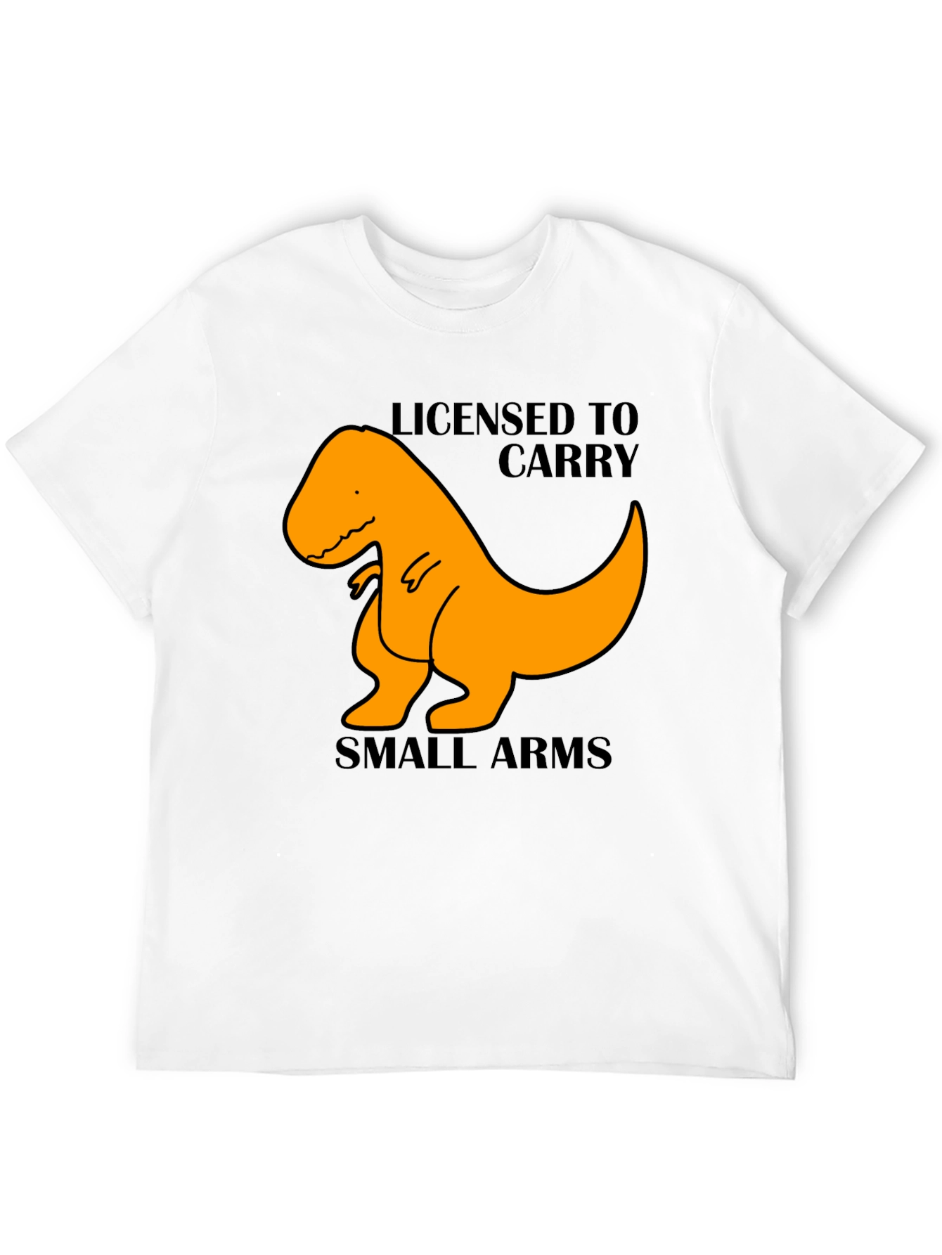 Licensed to Carry Small Arms T-Rex Black T-Shirt