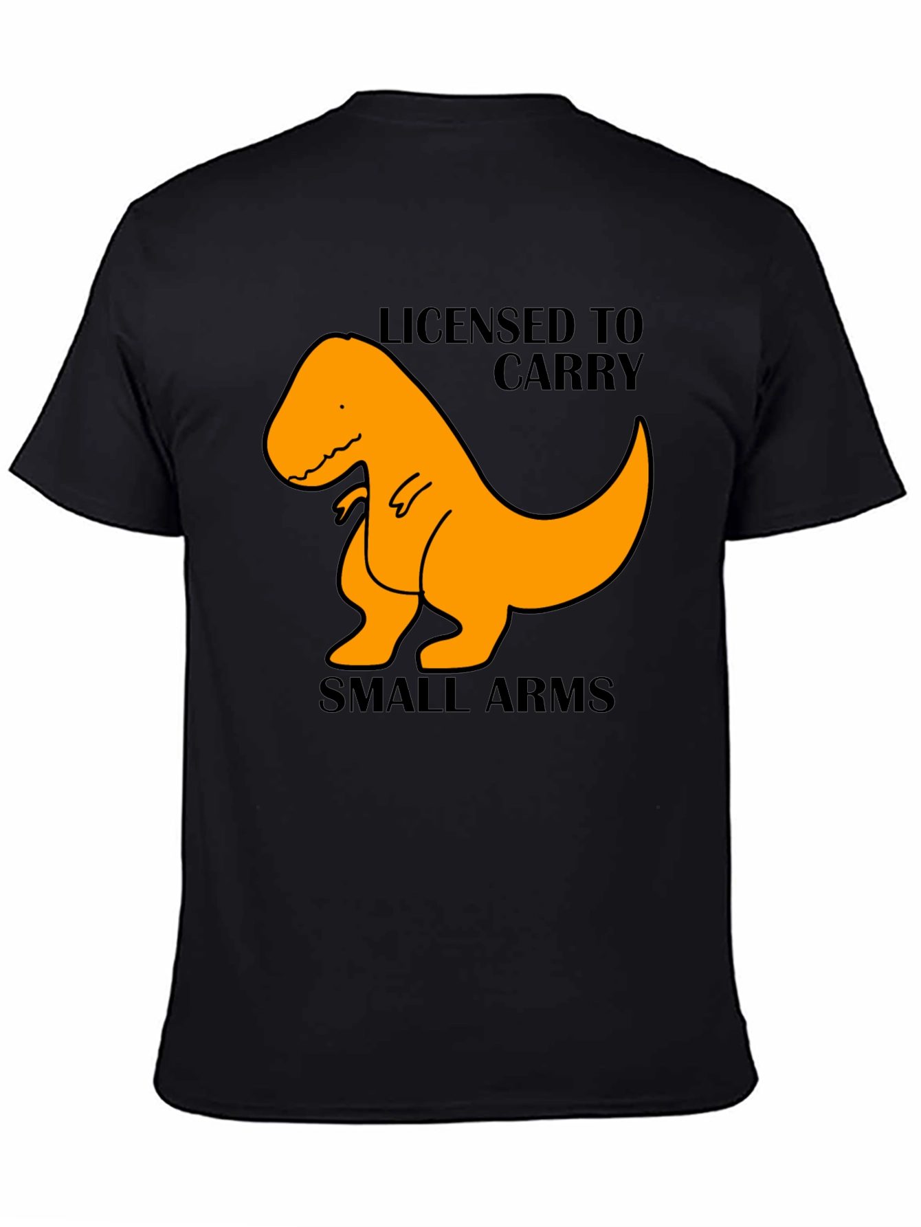 Licensed to Carry Small Arms T-Rex Black T-Shirt