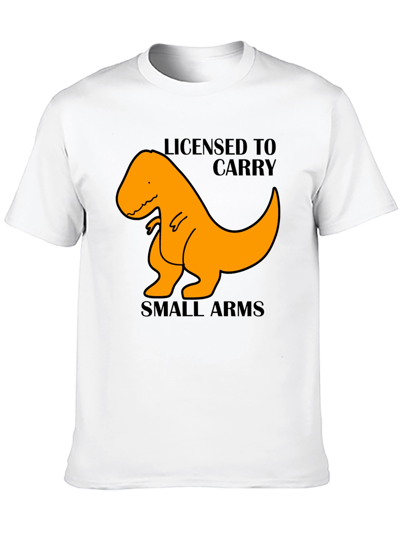 Licensed to Carry Small Arms T-Rex Black T-Shirt