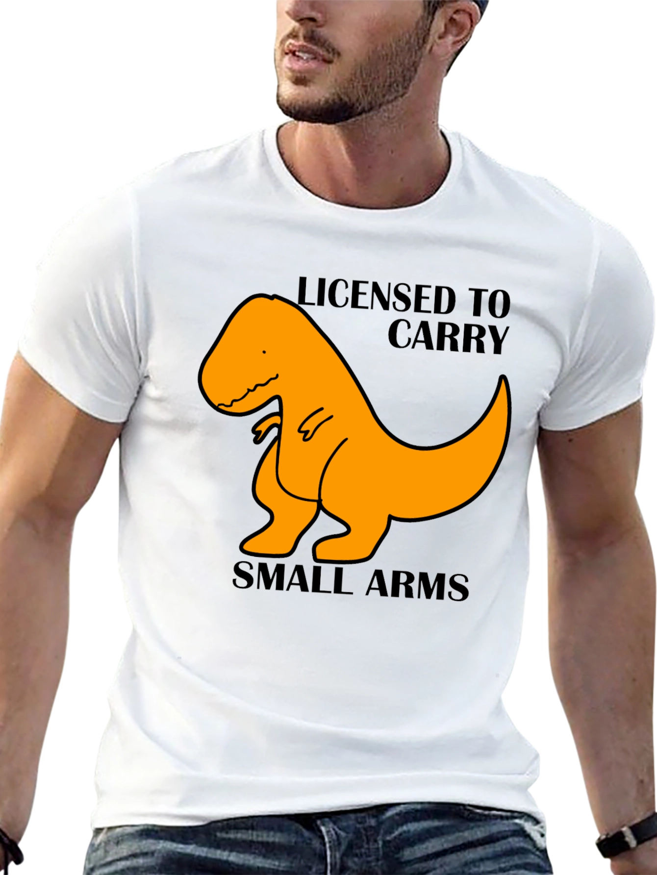 Licensed to Carry Small Arms T-Rex Black T-Shirt