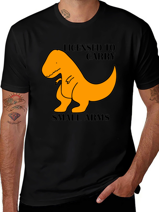 Licensed to Carry Small Arms T-Rex Black T-Shirt