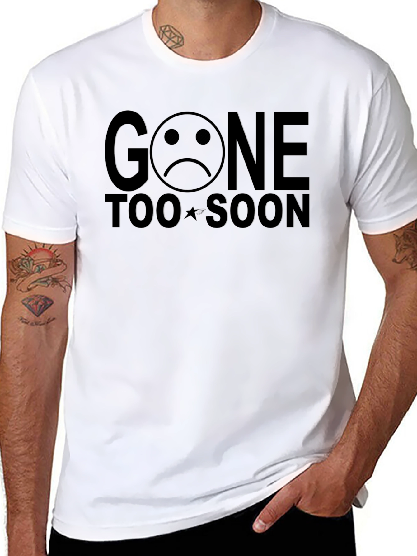 Gone Too Soon Graphic Black T-Shirt