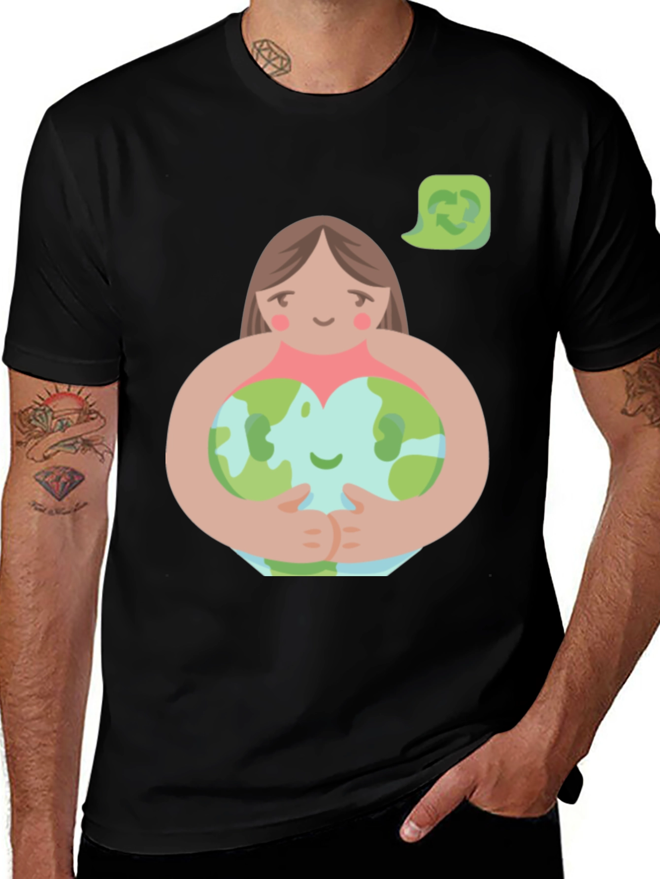 Earth Lover T-Shirt - Hug the Planet