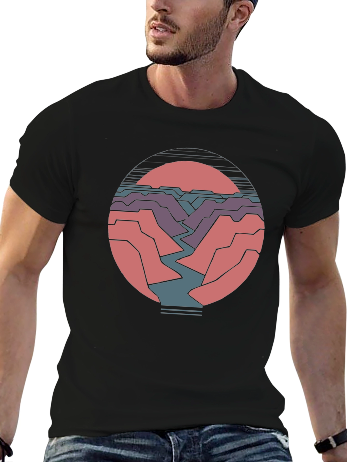 Canyon Sunset Graphic Tee - Soft Cotton Blend