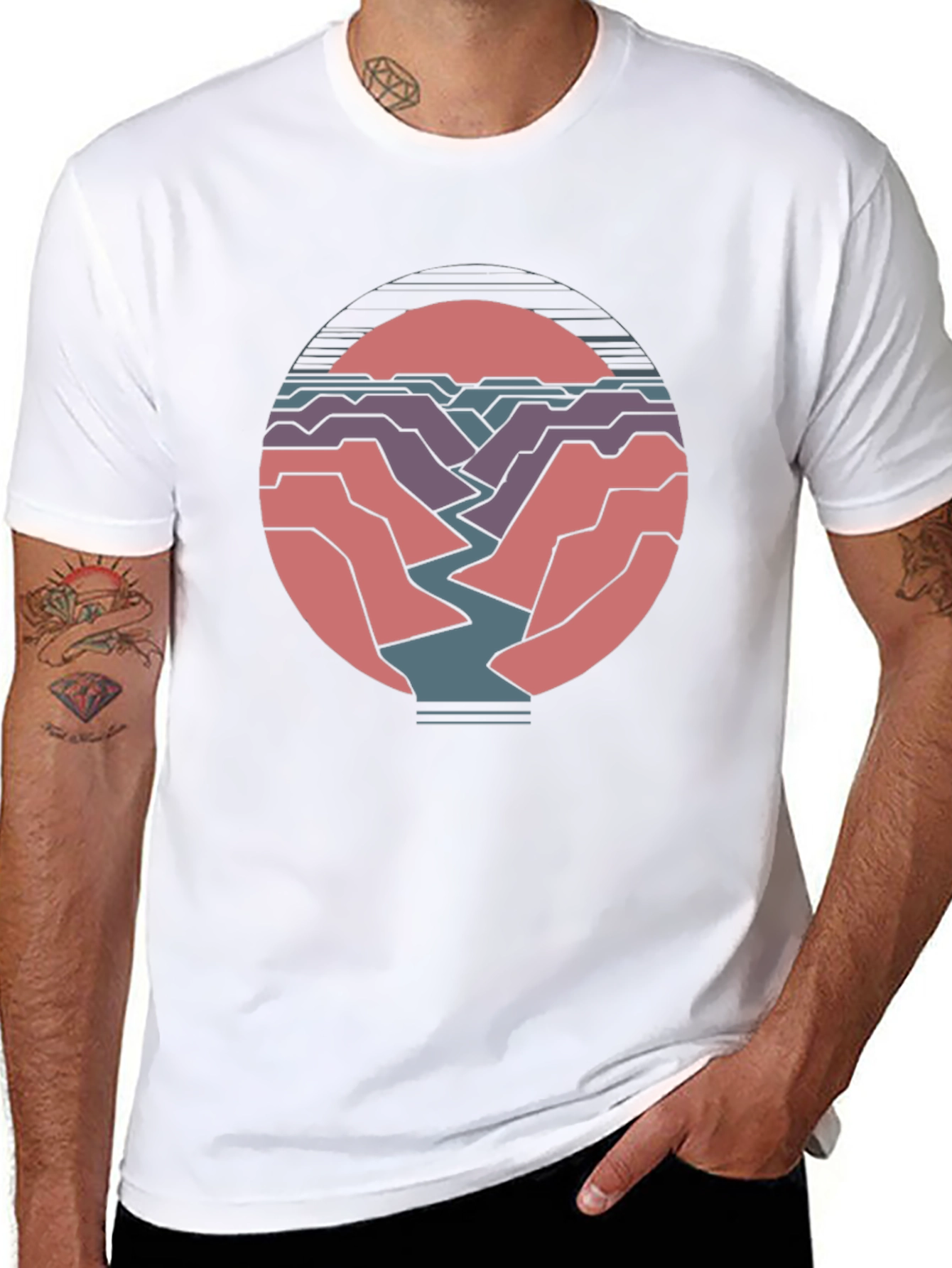 Canyon Sunset Graphic Tee - Soft Cotton Blend