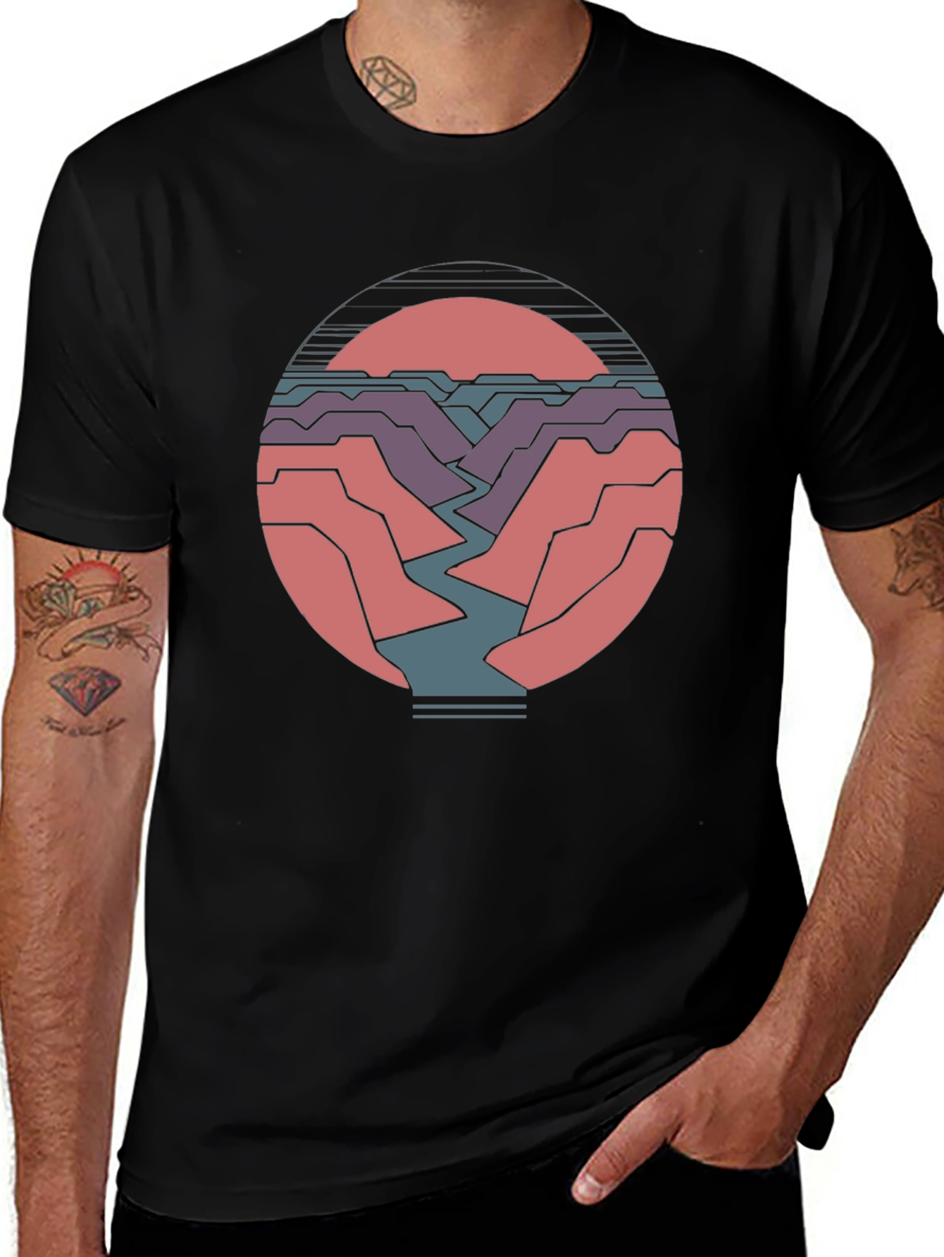 Canyon Sunset Graphic Tee - Soft Cotton Blend