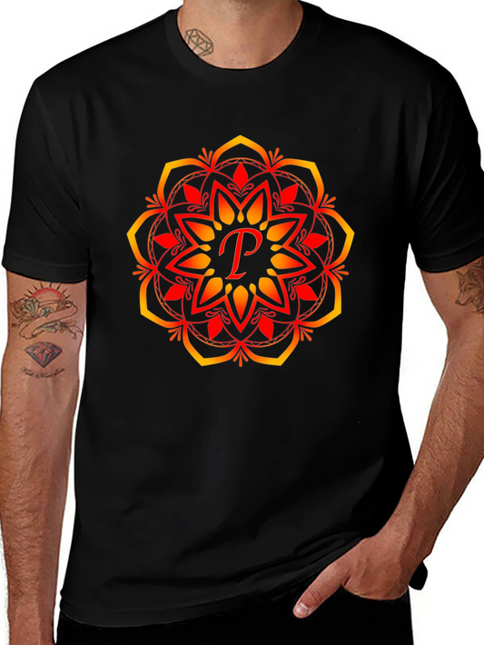 Mandala P Black T-Shirt - Stylish & Unique