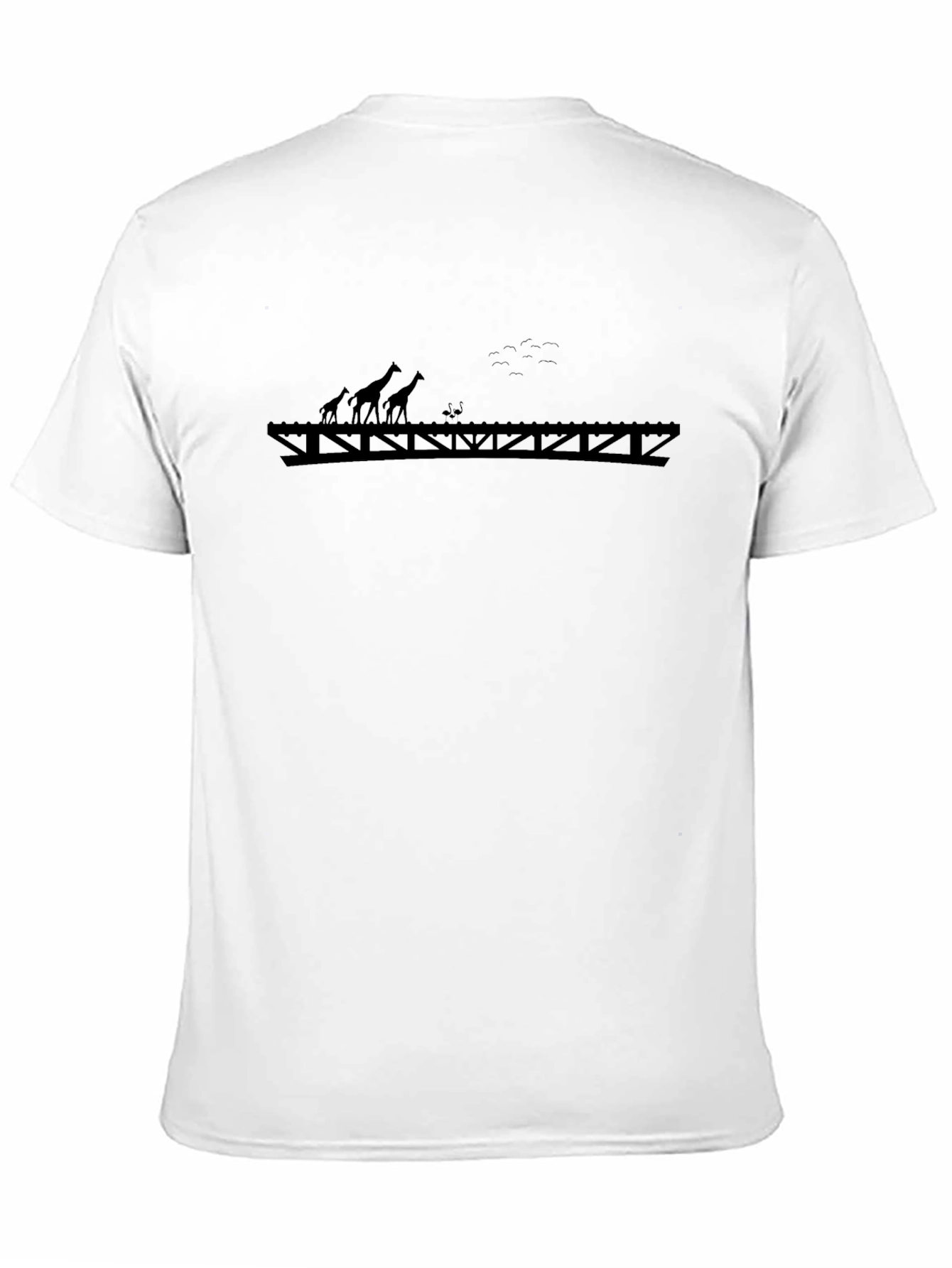 Giraffe Silhouette Graphic T-Shirt - Casual Wear