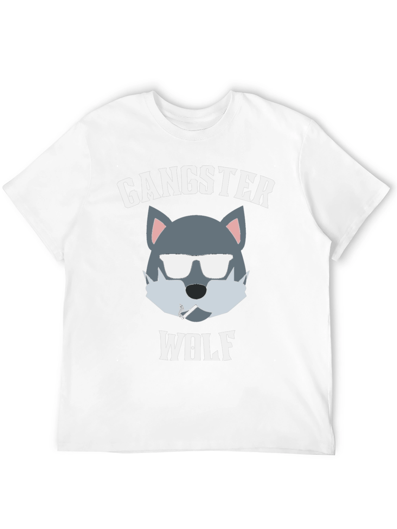 Gangster Wolf Graphic T-Shirt - Cool Casual Wear