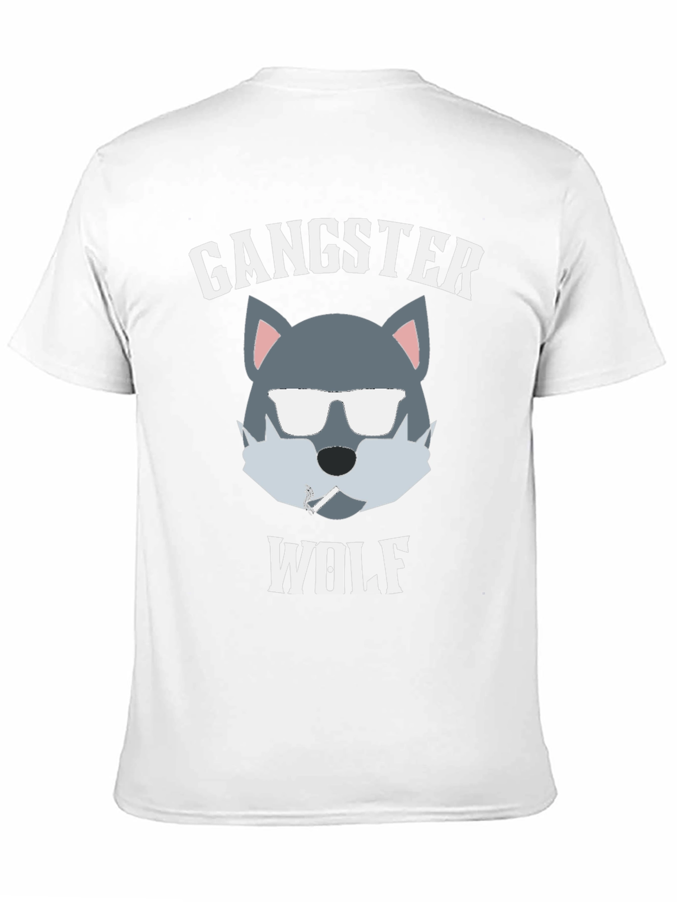 Gangster Wolf Graphic T-Shirt - Cool Casual Wear