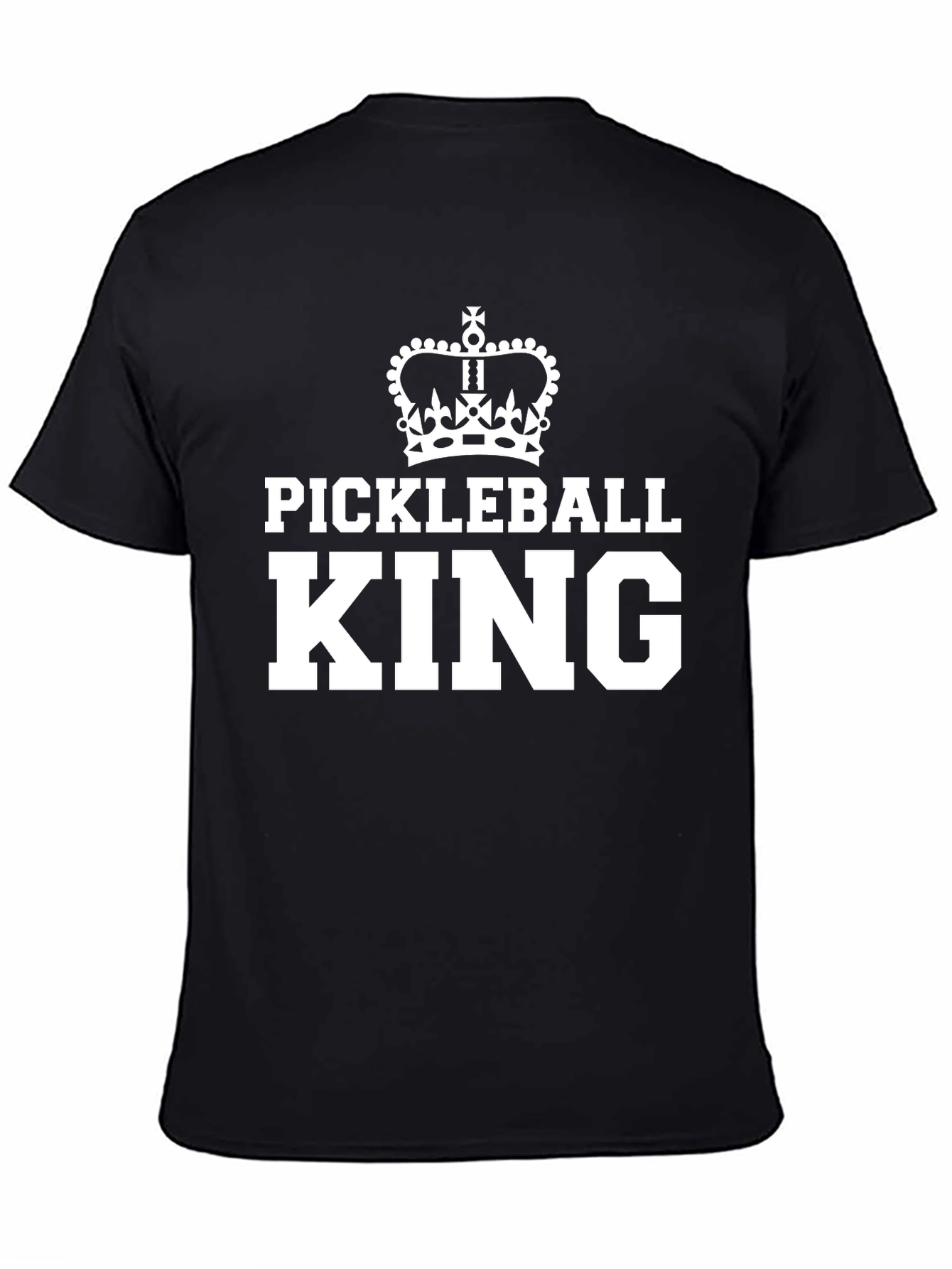 Pickleball King T-Shirt - Black Graphic Tee