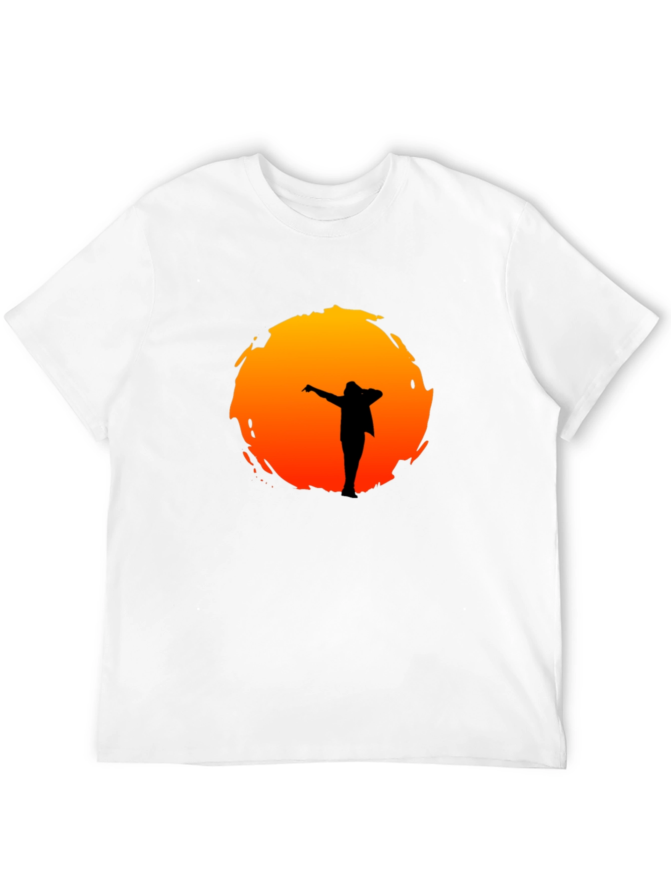 Silhouette Sunset Graphic Tee - Stylish Black T-Shirt
