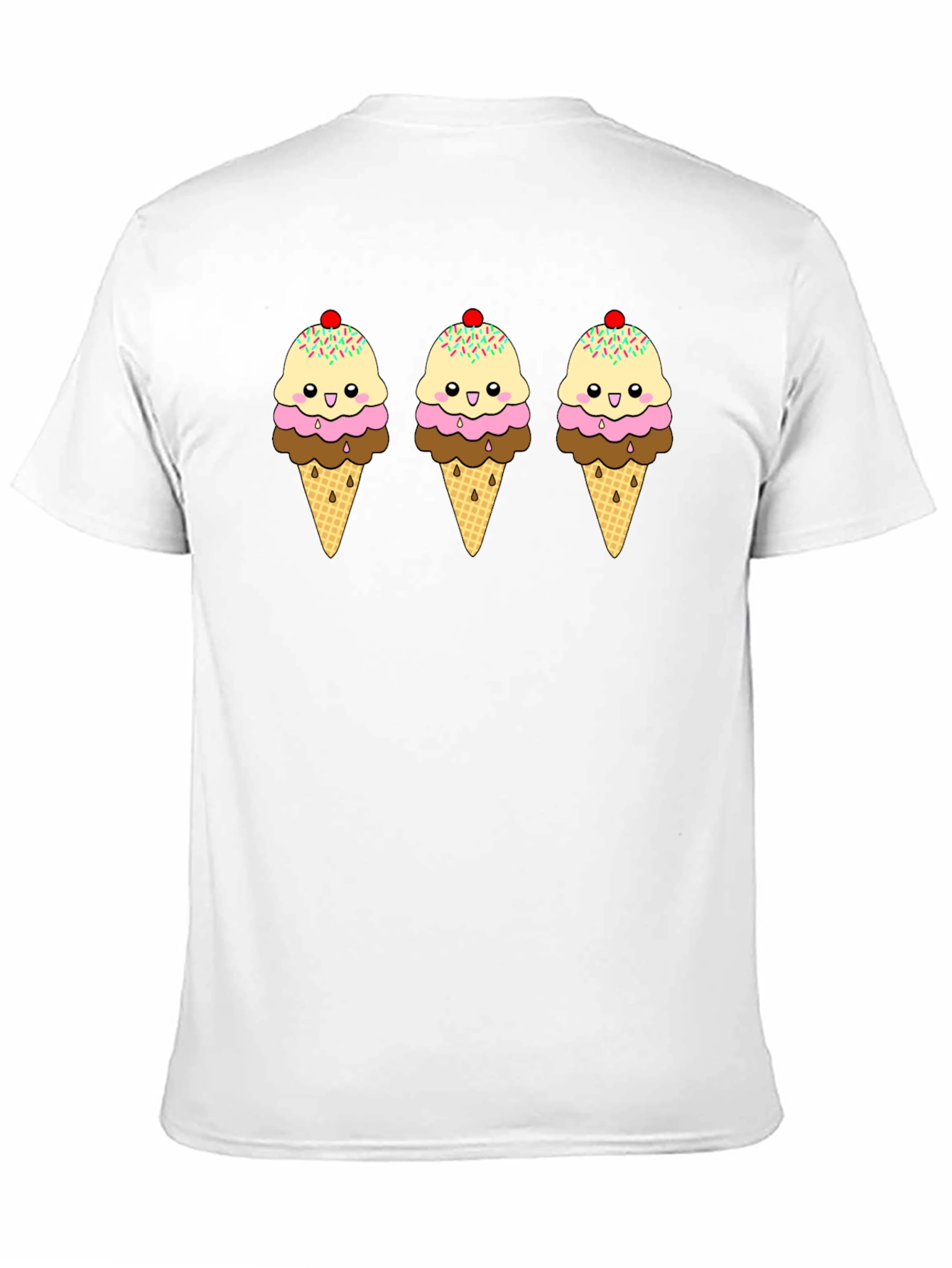 Kawaii Ice Cream Cones Graphic T-Shirt