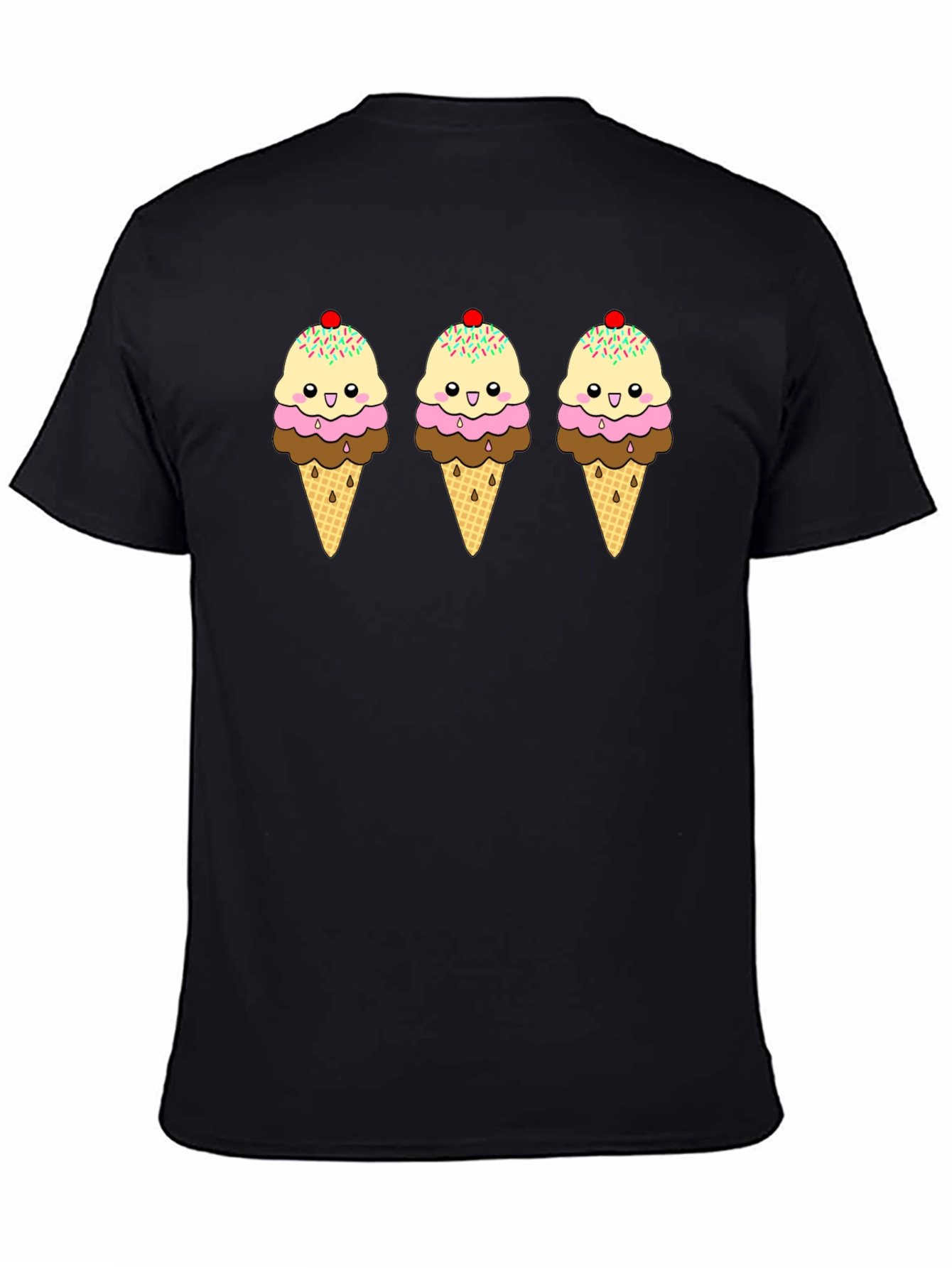 Kawaii Ice Cream Cones Graphic T-Shirt