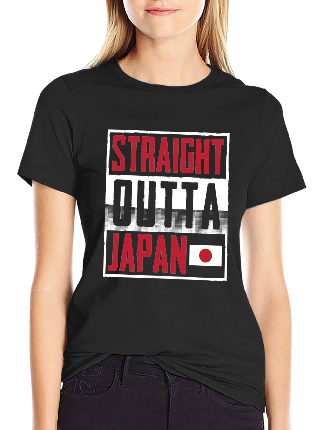 Straight Outta Japan Black T-Shirt