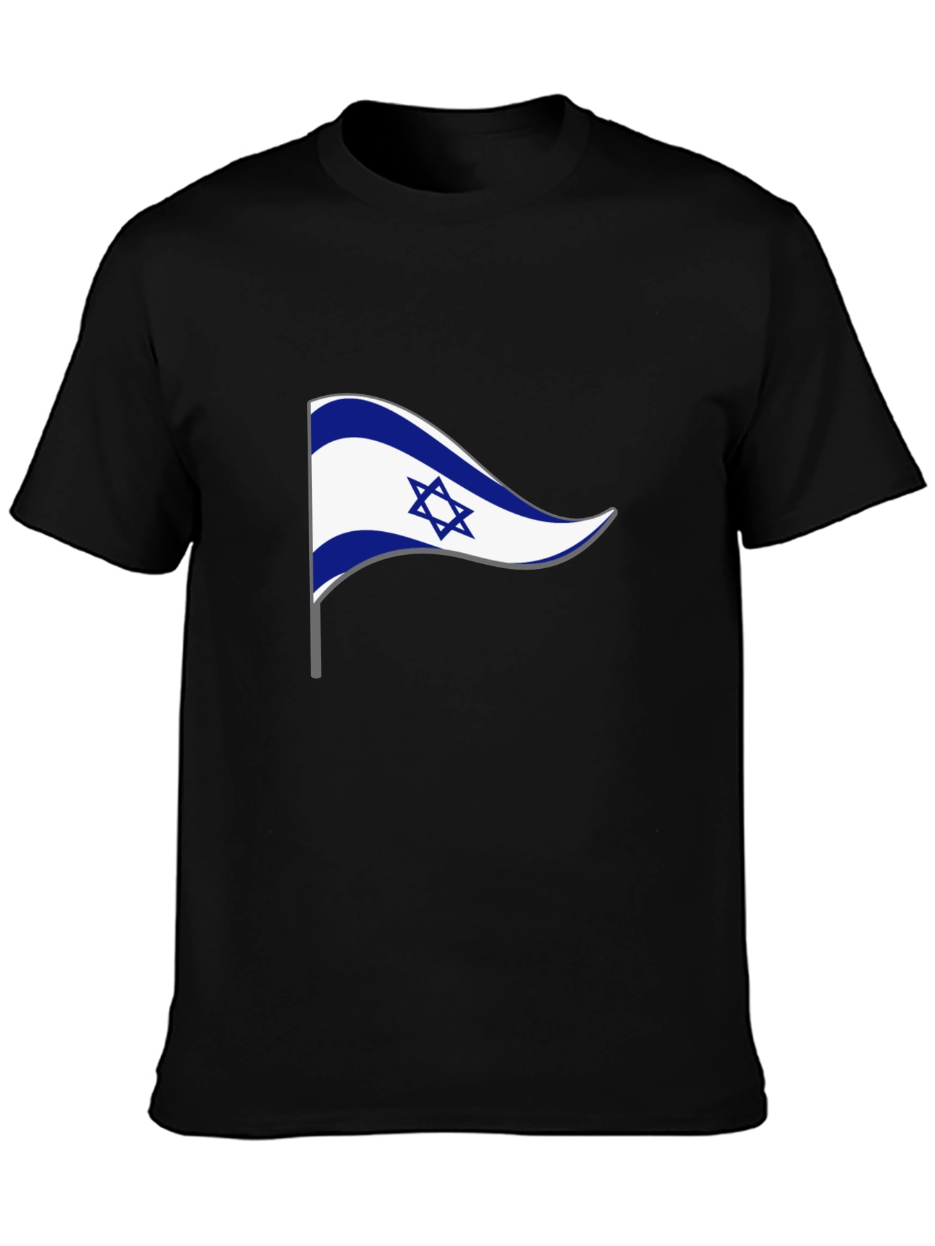 Israel Flag Pennant Graphic T-Shirt - Black