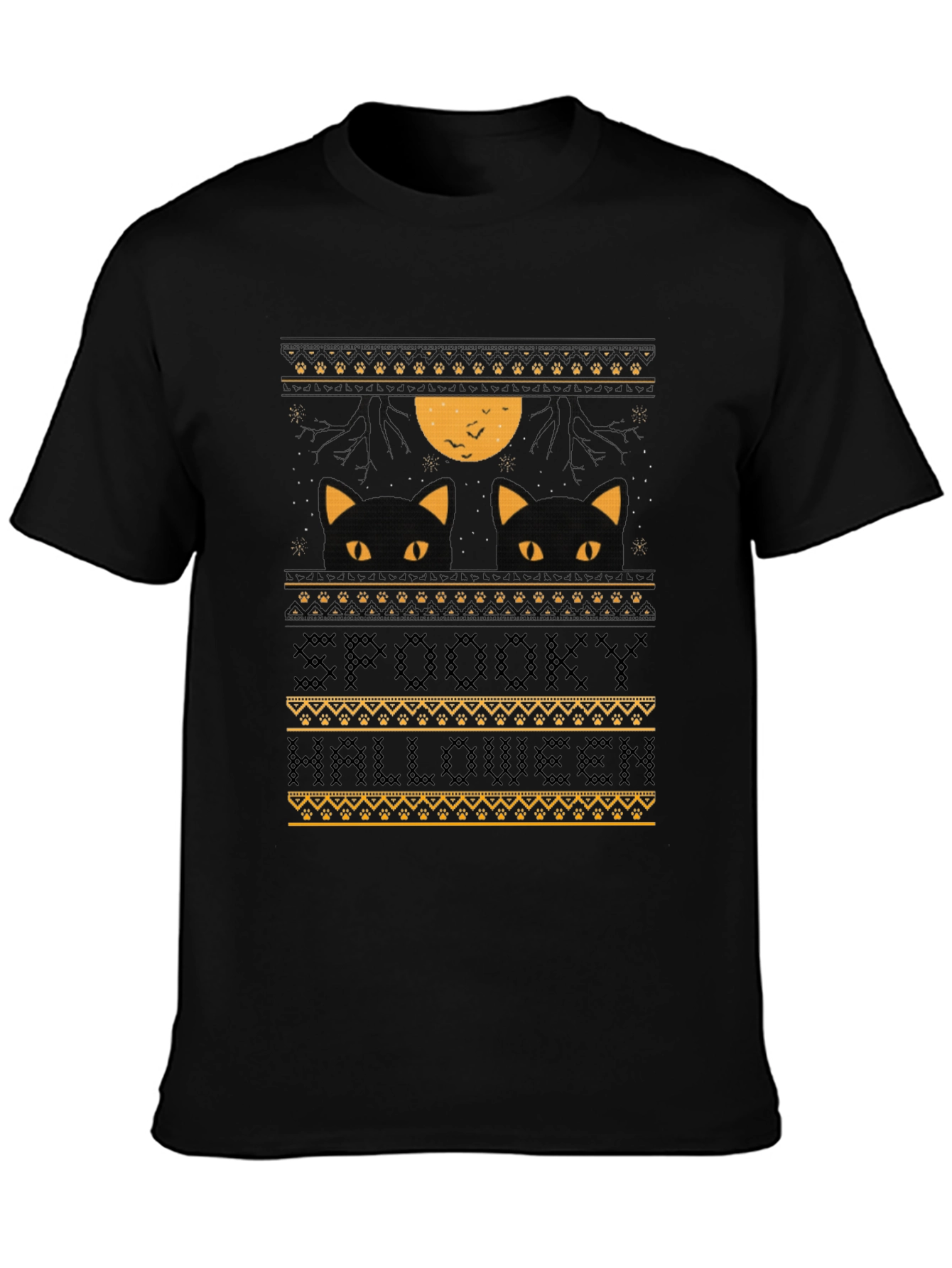 Spooky Halloween Cat T-Shirt