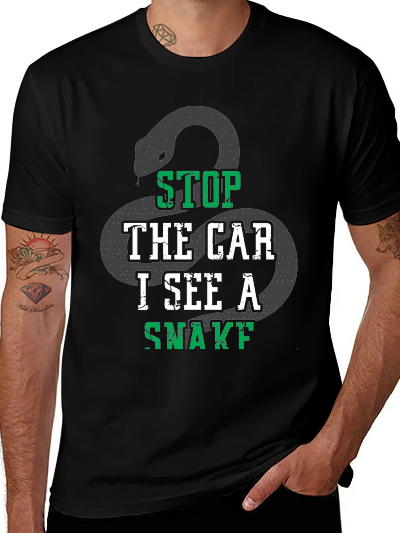 Stop The Car Snake Graphic Tee