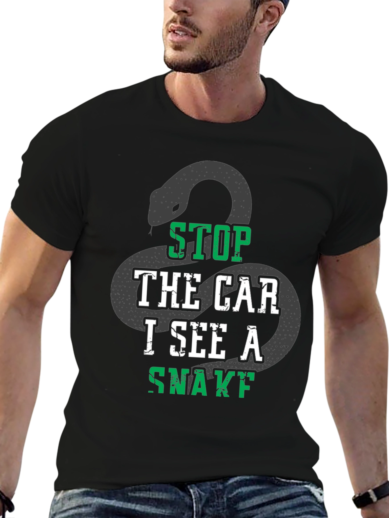 Stop The Car Snake Graphic Tee