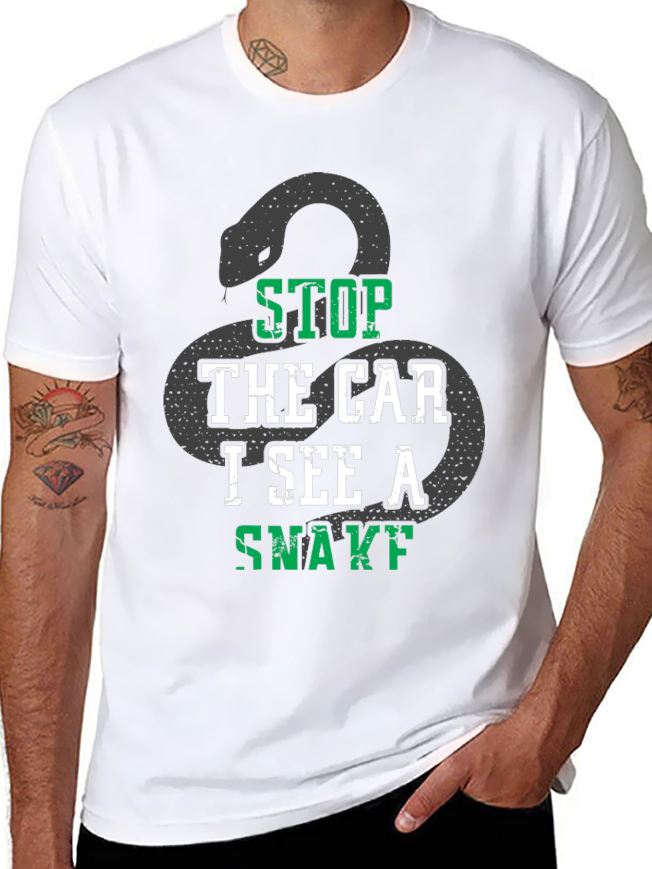 Stop The Car Snake Graphic Tee