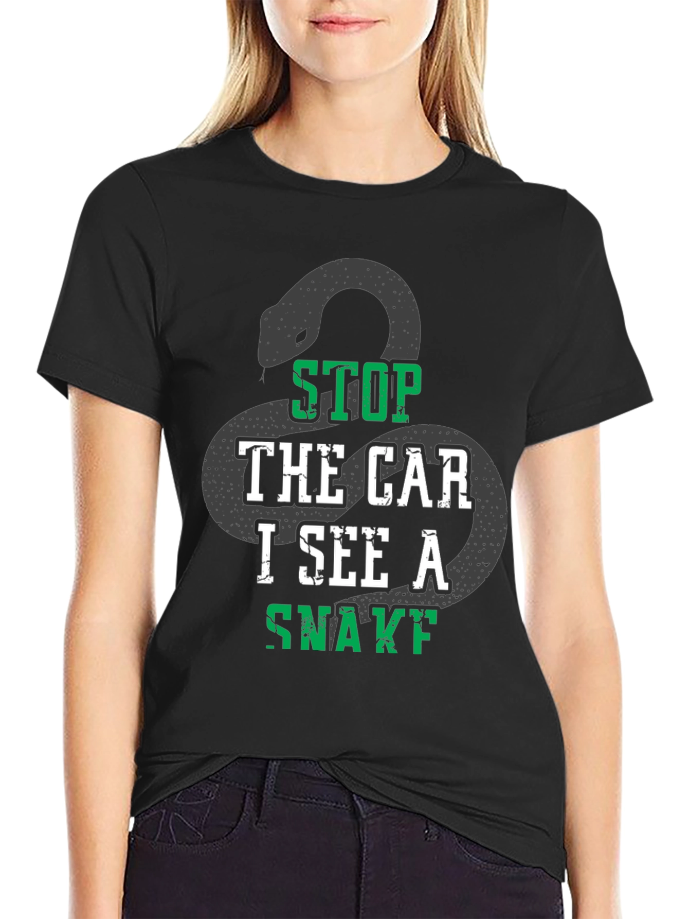 Stop The Car Snake Graphic Tee
