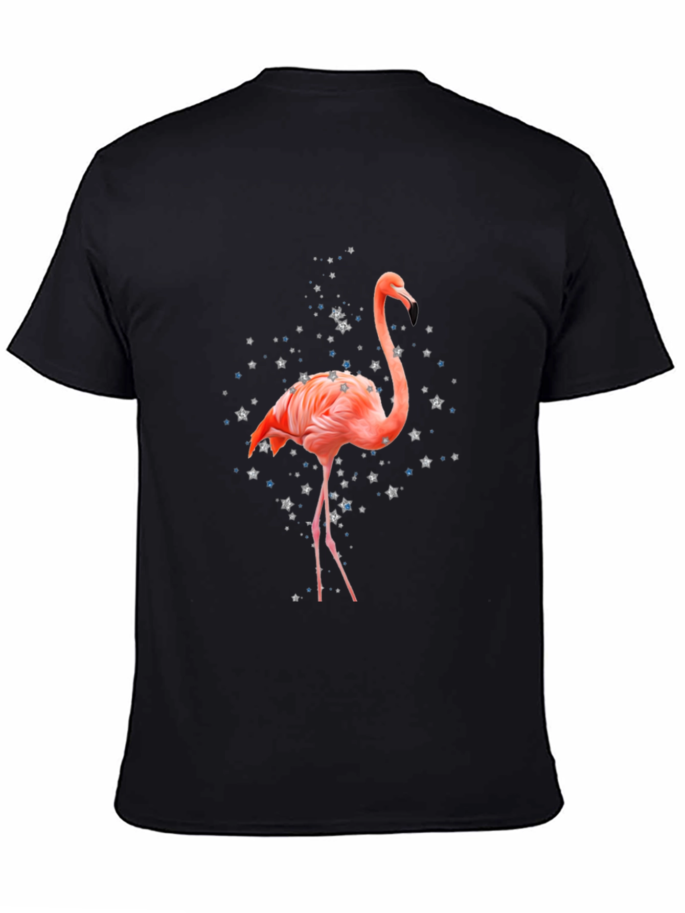 Flamingo T-Shirt - Black Cotton Blend