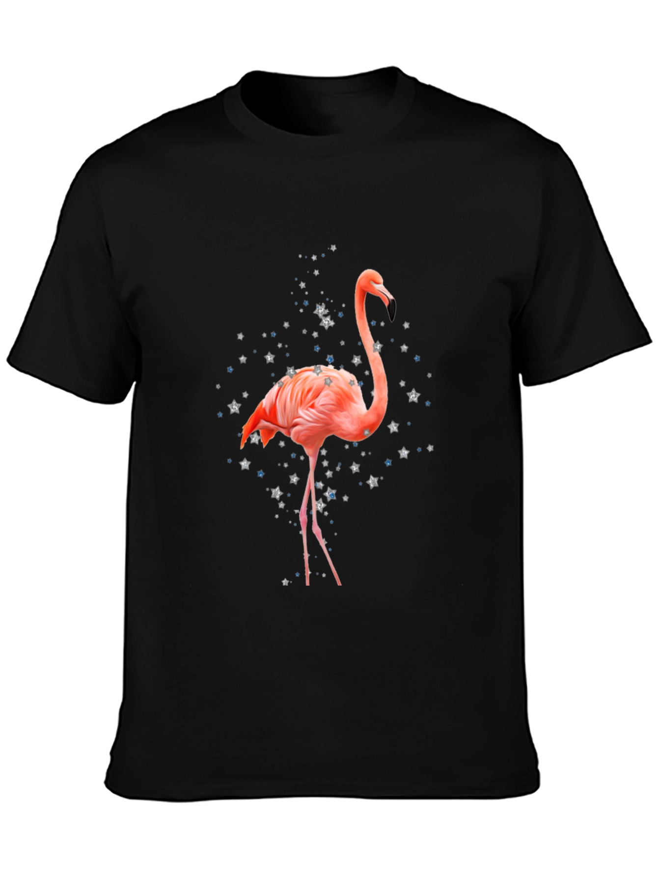 Flamingo T-Shirt - Black Cotton Blend