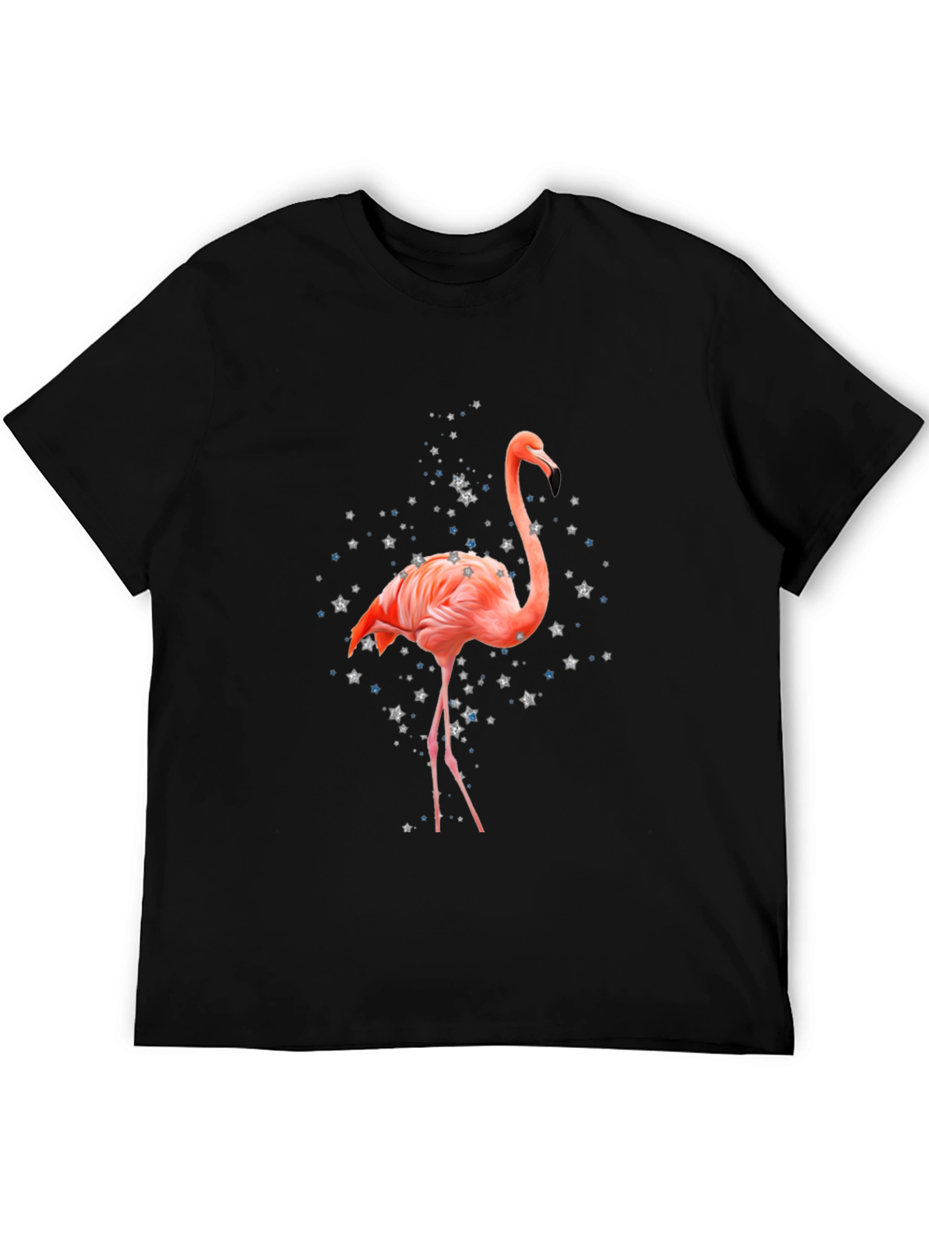 Flamingo T-Shirt - Black Cotton Blend
