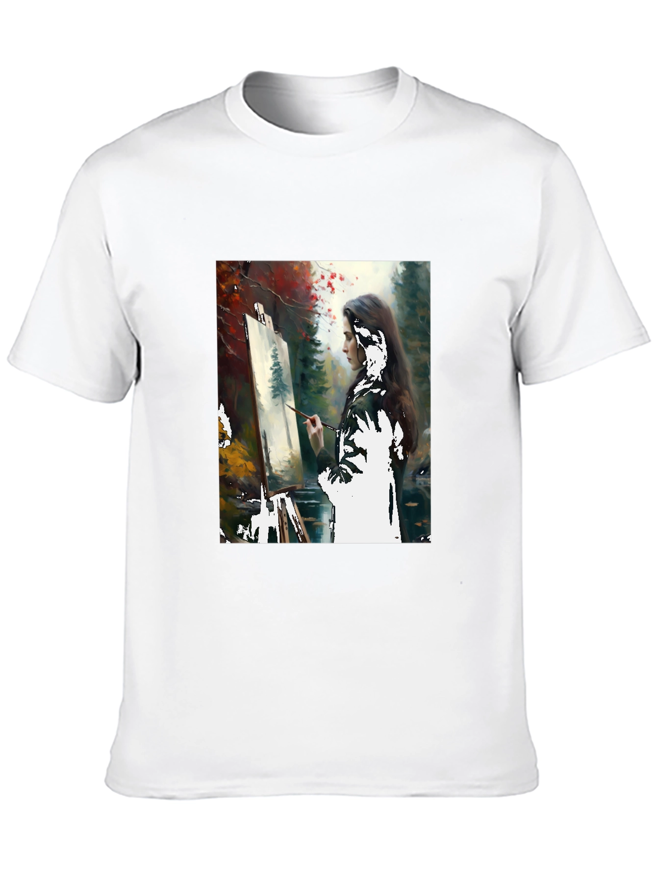 Artistic Painter Graphic Tee - Black